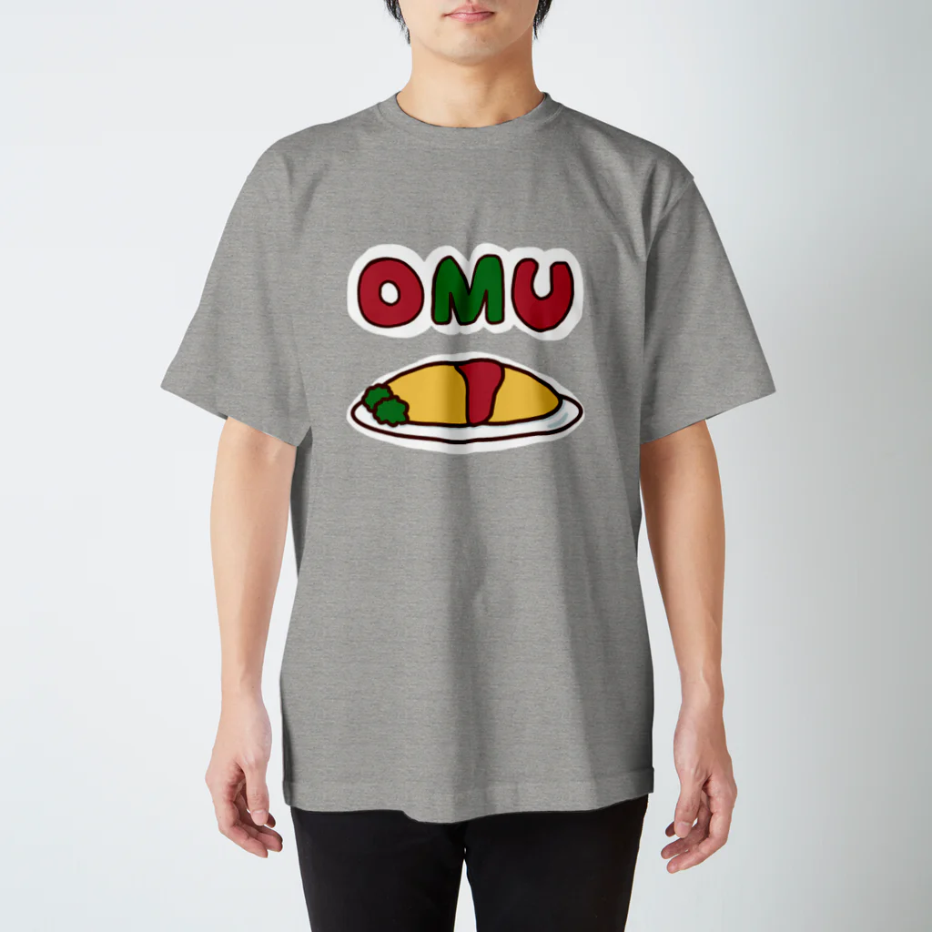 旻天堂(旧 ゆうれい星)のOMU OMU (余白有りVer.) スタンダードTシャツ