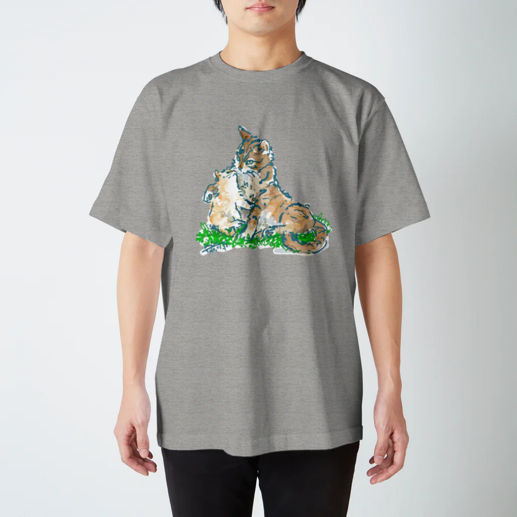 Atelir SOLEILの猫ちゃん 親子 スタンダードTシャツ