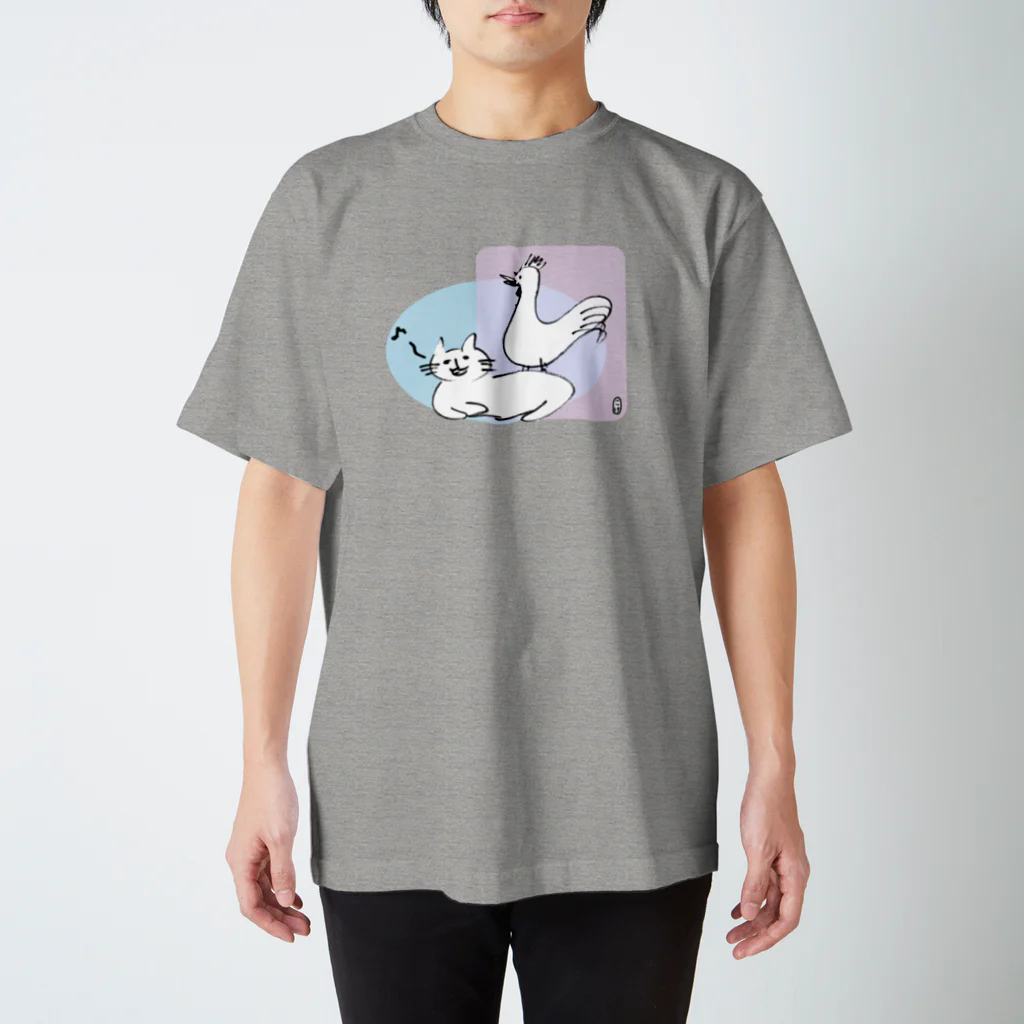 atelier Nyako の幸せ猫とニワトリちゃん Regular Fit T-Shirt