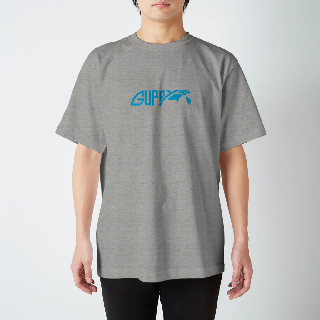 PoooompadoooourのGUPPYロゴ(青) Regular Fit T-Shirt