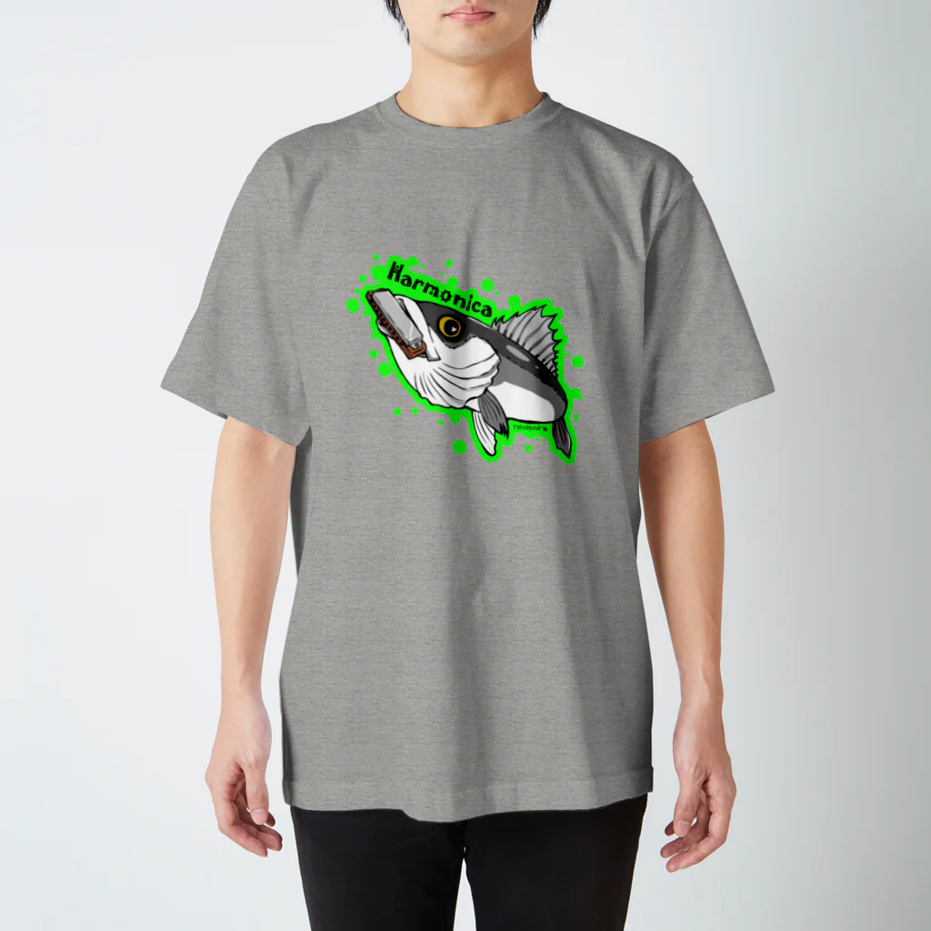 tetrapod'sのハーモニカシーバス スタンダードTシャツ