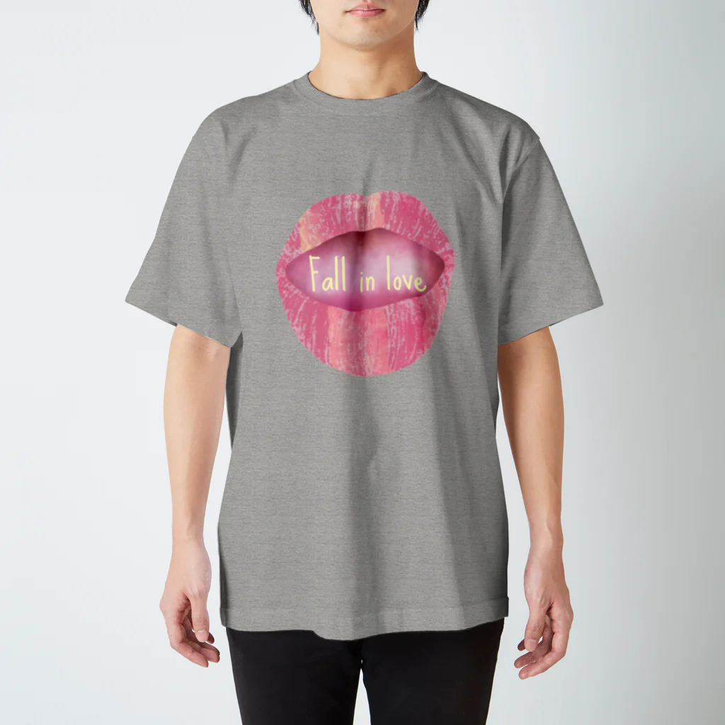 ぽんぽこあんぽんたんのLips💋 foll in love スタンダードTシャツ