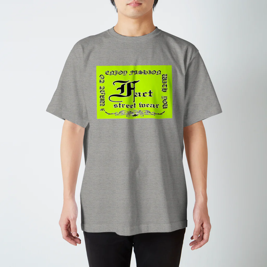 FACT street wearのfact street wear メインロゴ1st Tイエロー Regular Fit T-Shirt