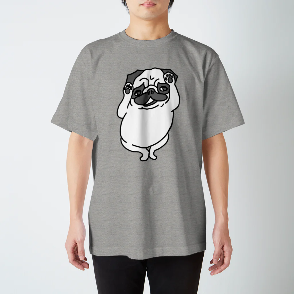 パグのお店＠nishibiworks&PUGSのうきうきパグちゃん Regular Fit T-Shirt