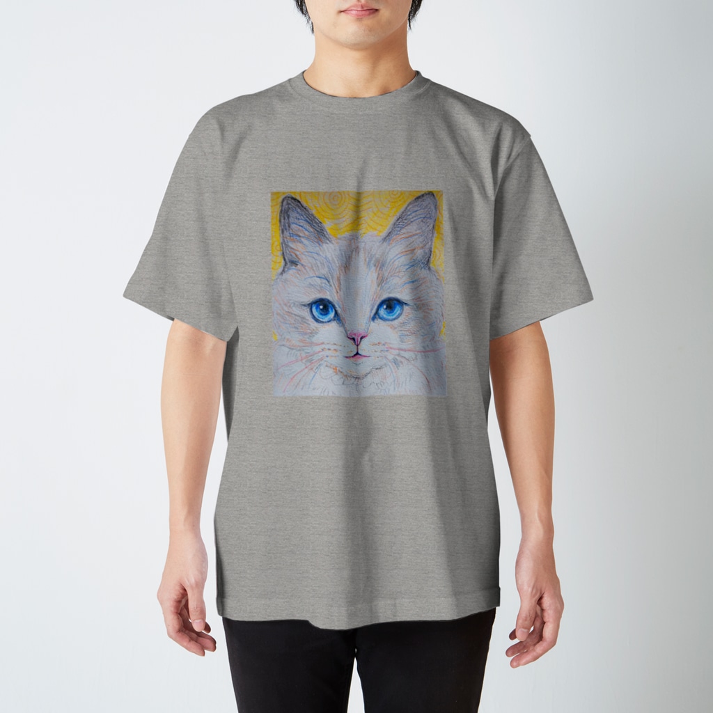 harupink🌸ペット似顔絵illustの色えんぴつラグドール Regular Fit T-Shirt