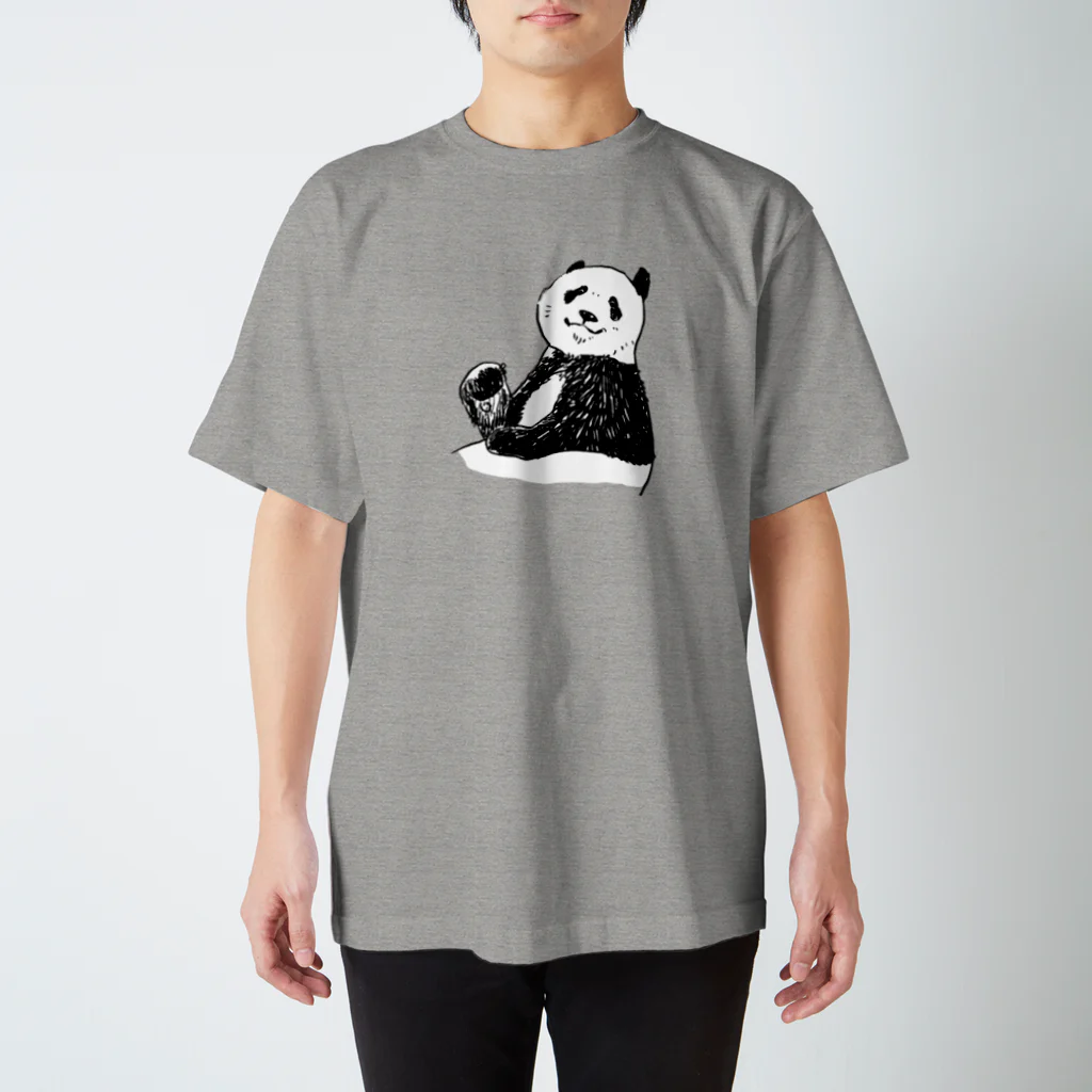 ばじぃとニコみとパンダのこっち向いたパンダ スタンダードTシャツ