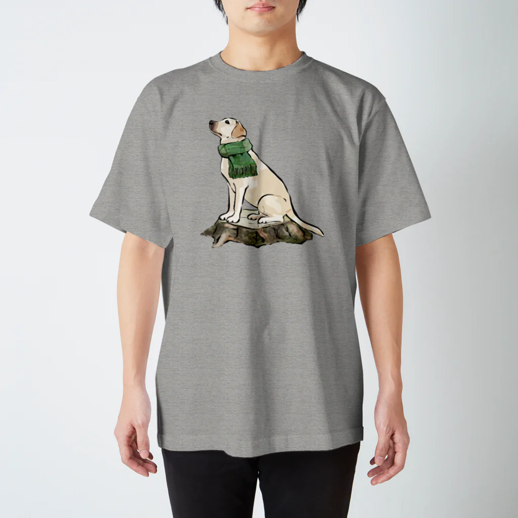 犬グッズの店しえるぶるーのマフラー犬　ラブラドルレトリバー Regular Fit T-Shirt