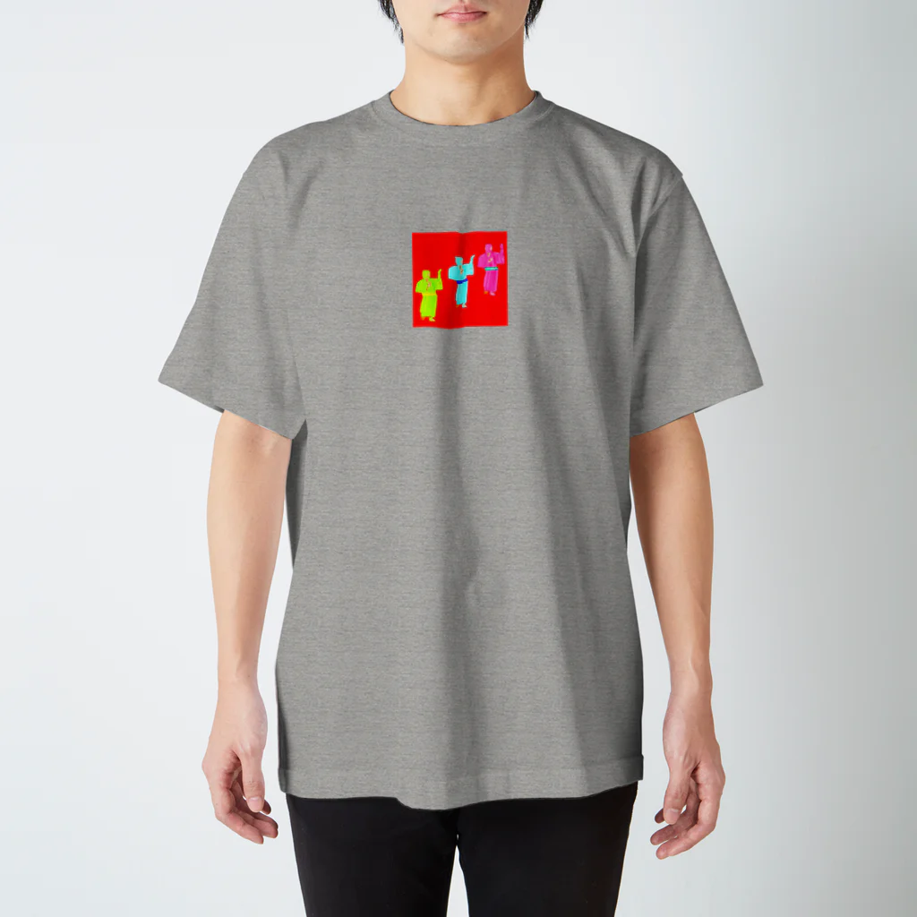 オユちゃん♨のBon dancers-RED Regular Fit T-Shirt