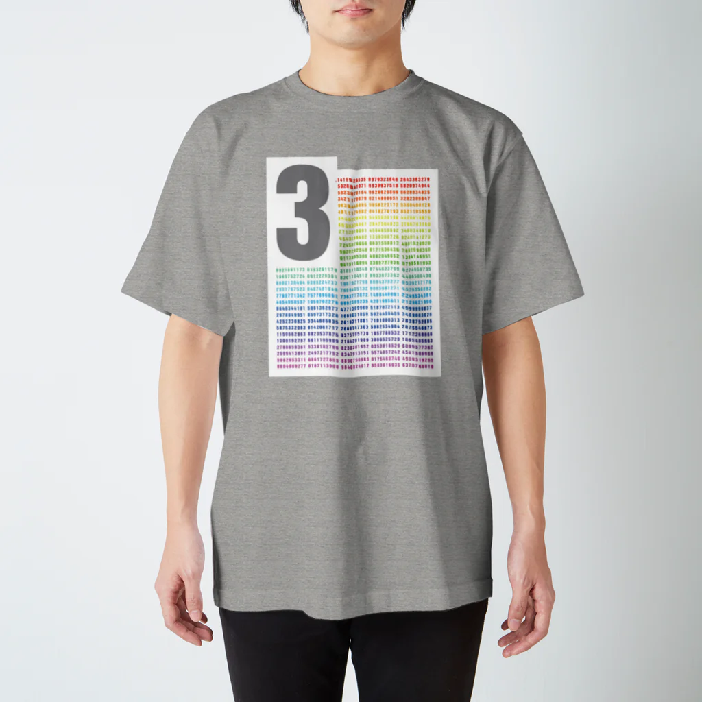 HBの鉛筆+の円周率かな？ver.2.0 スタンダードTシャツ