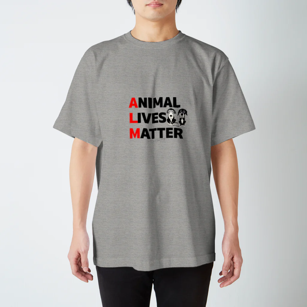 HGA48 動物愛護チャリティーグッズのAnimal Lives Matter "Suu & Cheyenne" スタンダードTシャツ