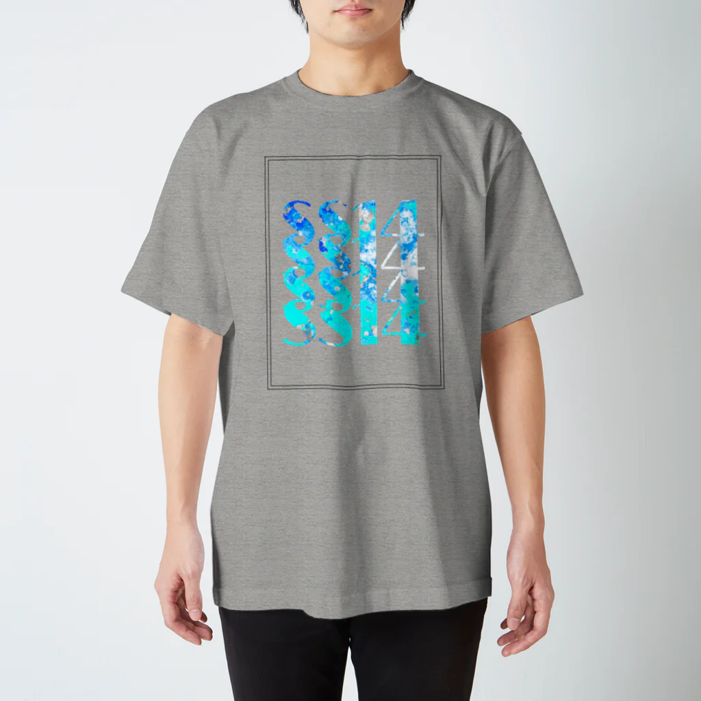 SS14 ProjectのスクロールTシャツ(ブルー・キャンバス) スタンダードTシャツ