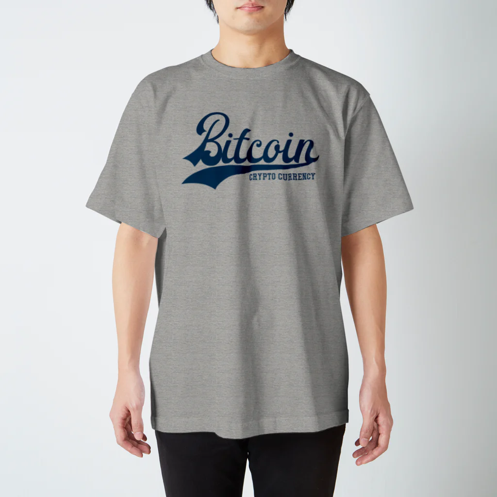 TROPiCALViBESのbitcoin #2 navy font Regular Fit T-Shirt