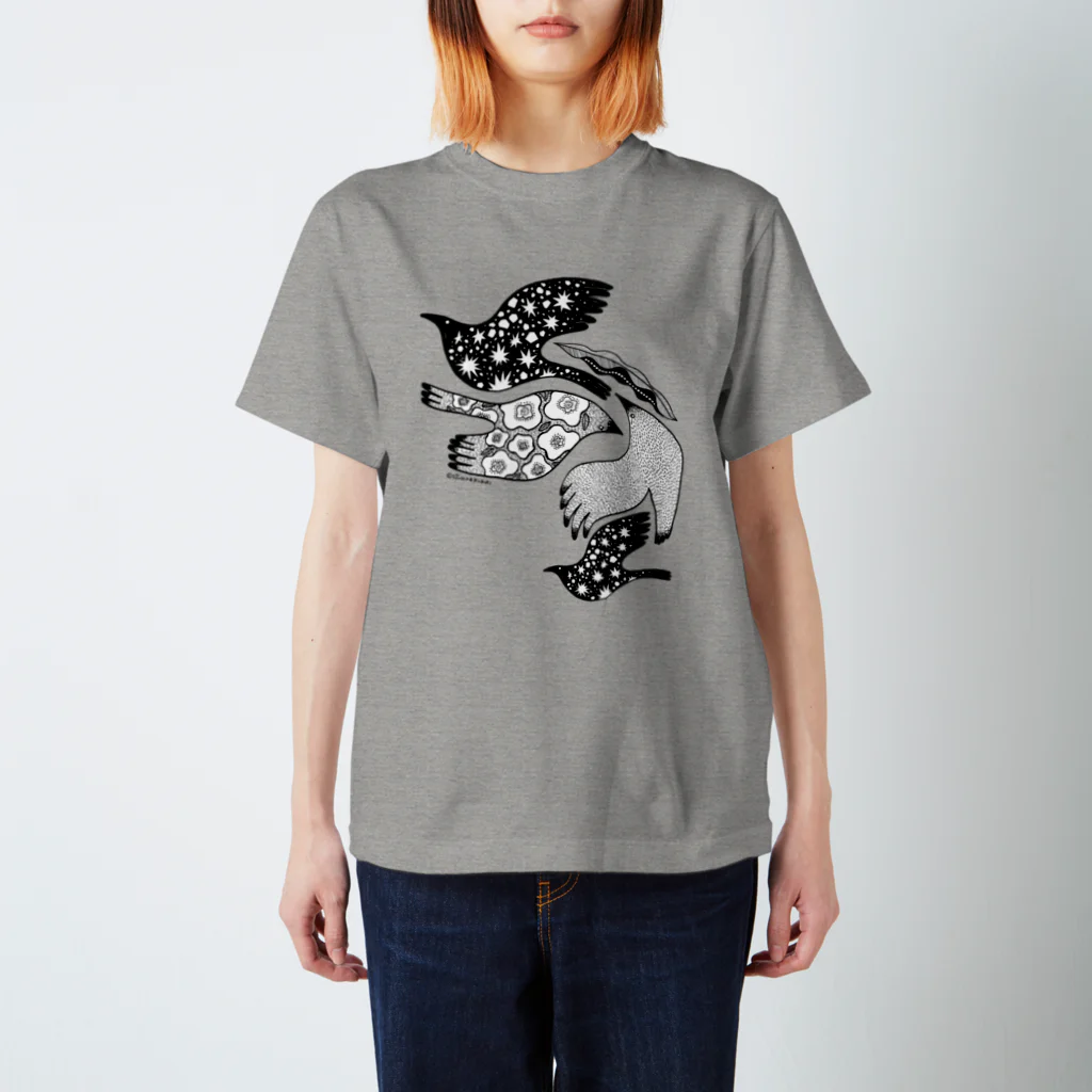 Arts&Crafts Muuのトリドリ黒 Regular Fit T-Shirt