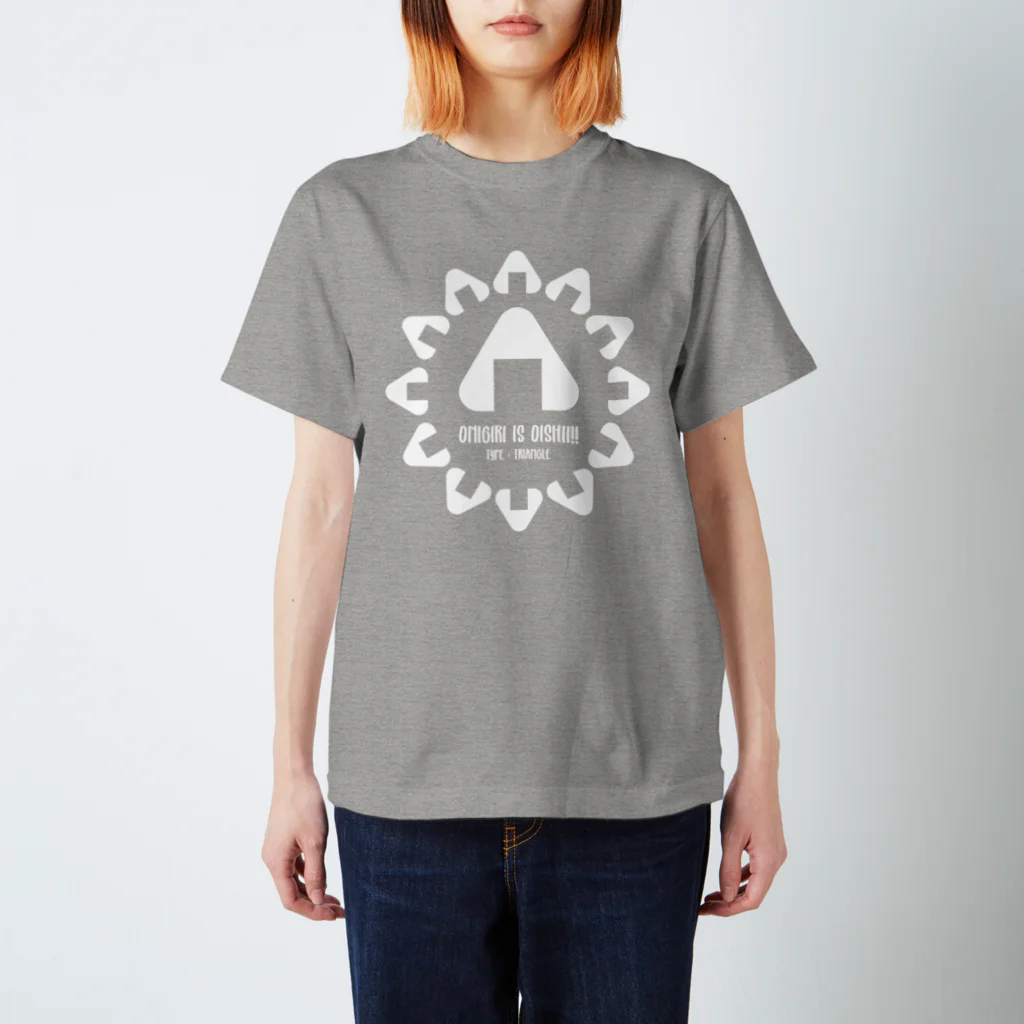 manaのONIGIRI is OISHII!!-白-(三角) Regular Fit T-Shirt