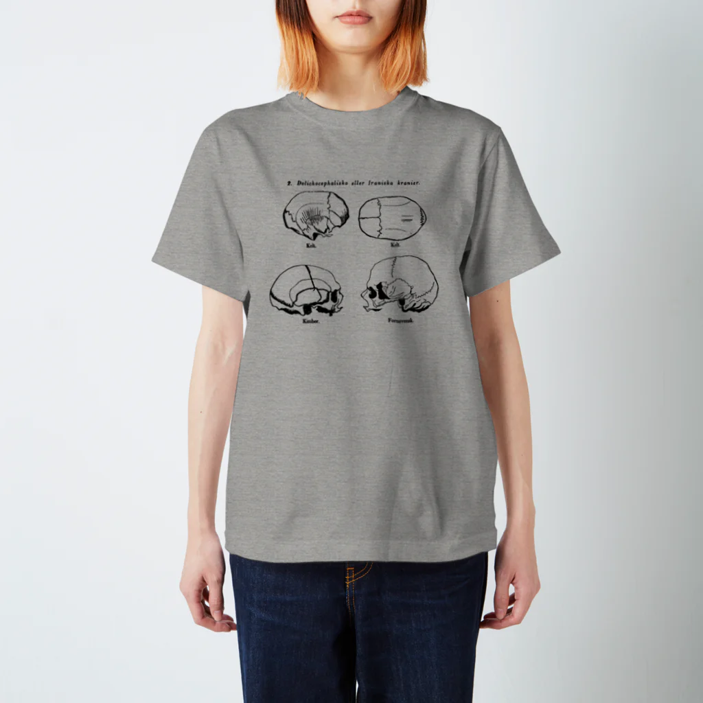 博物雑貨 金烏のThe British Library - Den Skandinavska Nordens Historia (Black Ink) Regular Fit T-Shirt