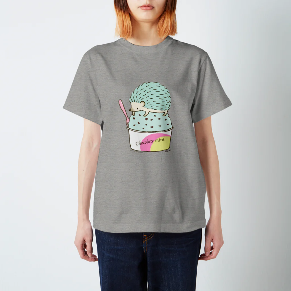 なみはりねずみのChoco Mint ハリネズミ スタンダードTシャツ