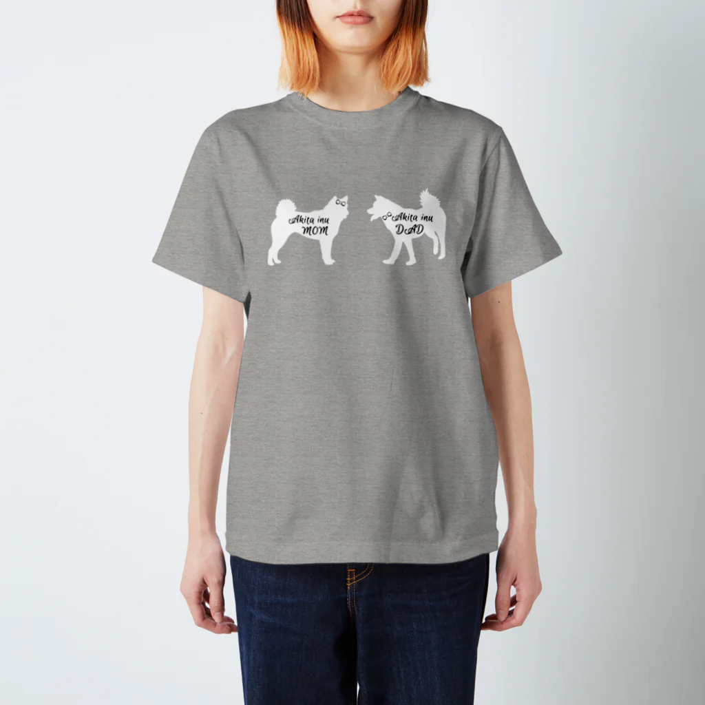 海賊猫 cocoの名入れOK『EVERY AKITA IS JUST "PAW"FECT』➂(ホワイト 白)  *For All Dog Lovers ～ Akita Inu 秋田犬～ Regular Fit T-Shirt