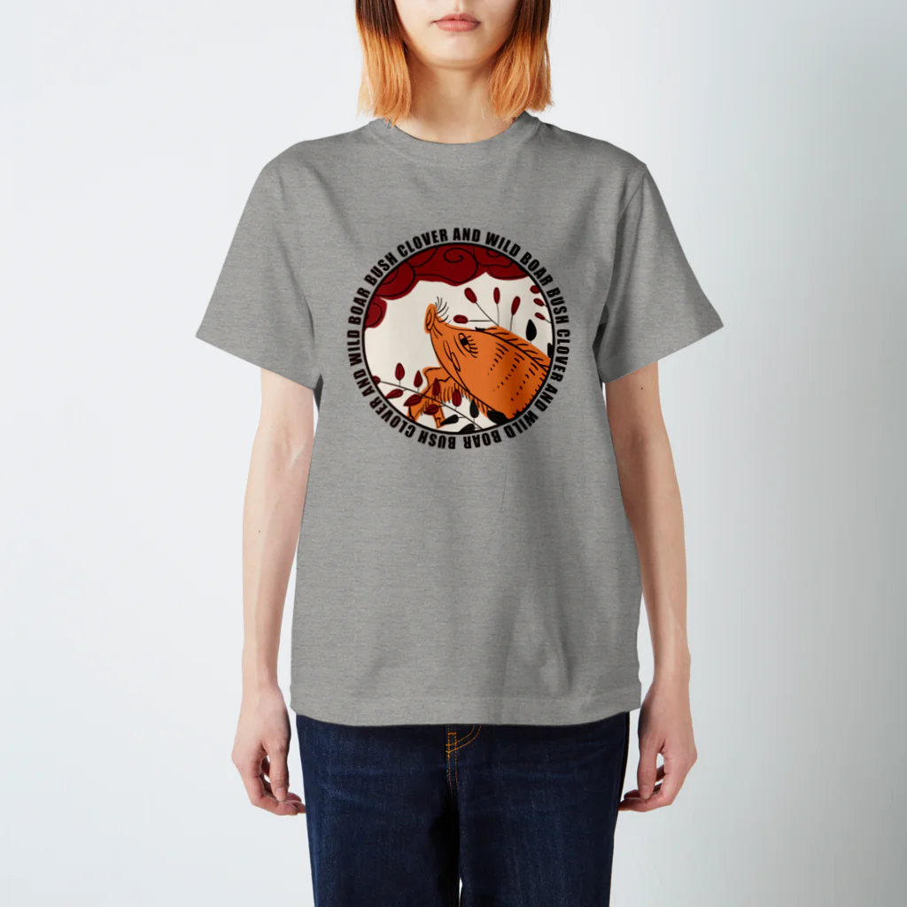 WebArtsの花札丸デザイン「萩に猪」01 Regular Fit T-Shirt