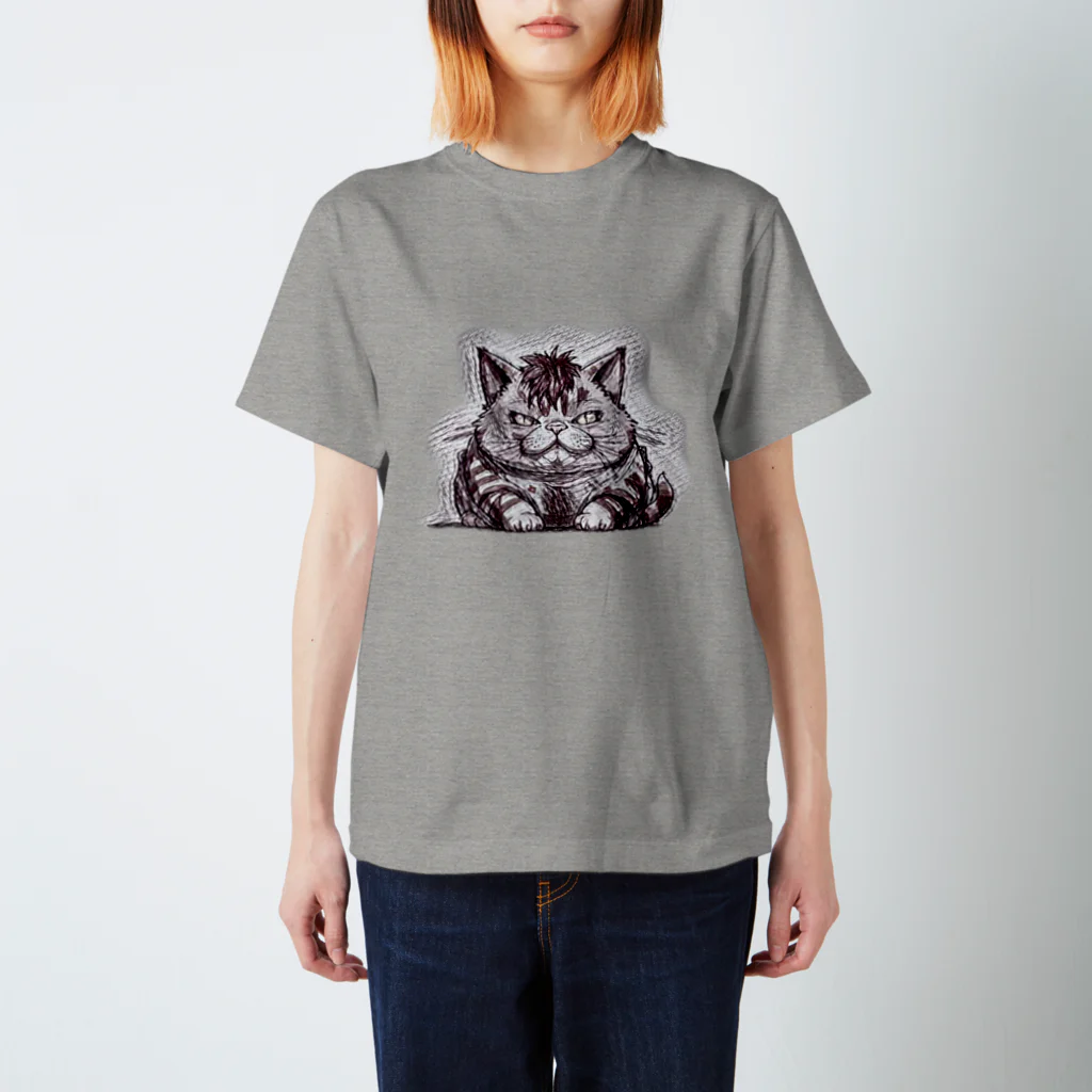 ＳＰＹＤＥＲＬＥＧＳの餌をくれBYふて猫 スタンダードTシャツ