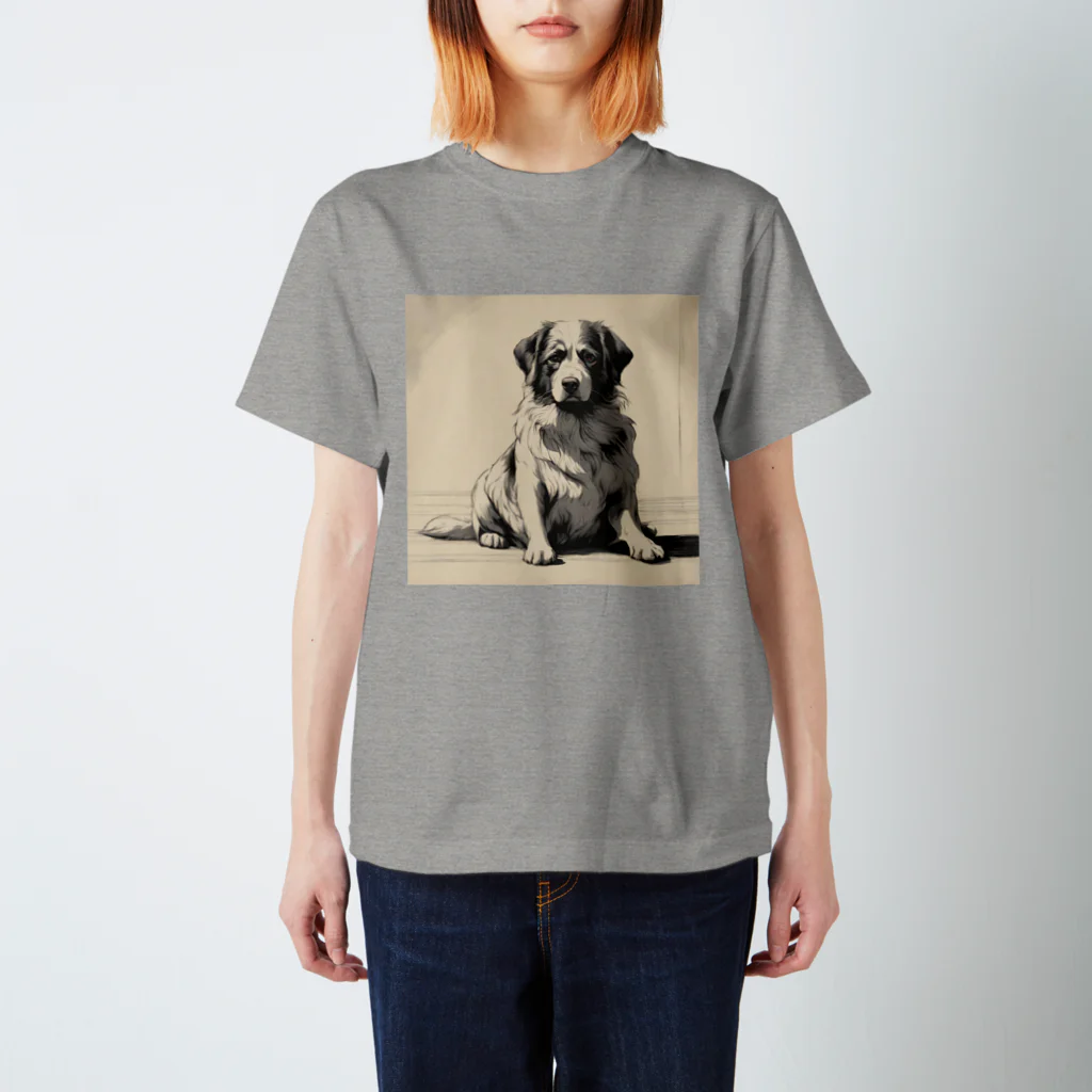 底辺の底辺好きな事を気ままに…。の帰りを待つ愛犬 Regular Fit T-Shirt