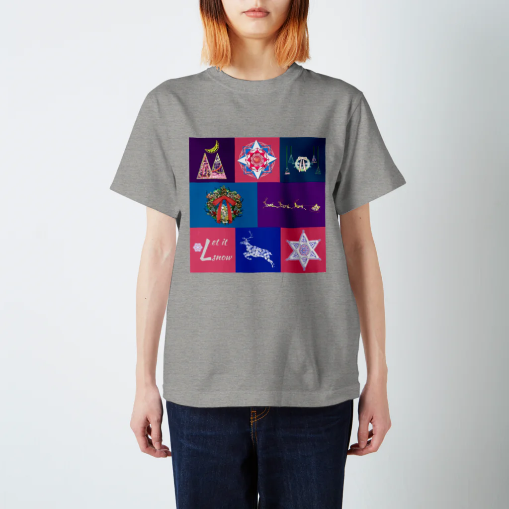 月夜のタツノオトシゴのLet it snow スタンダードTシャツ