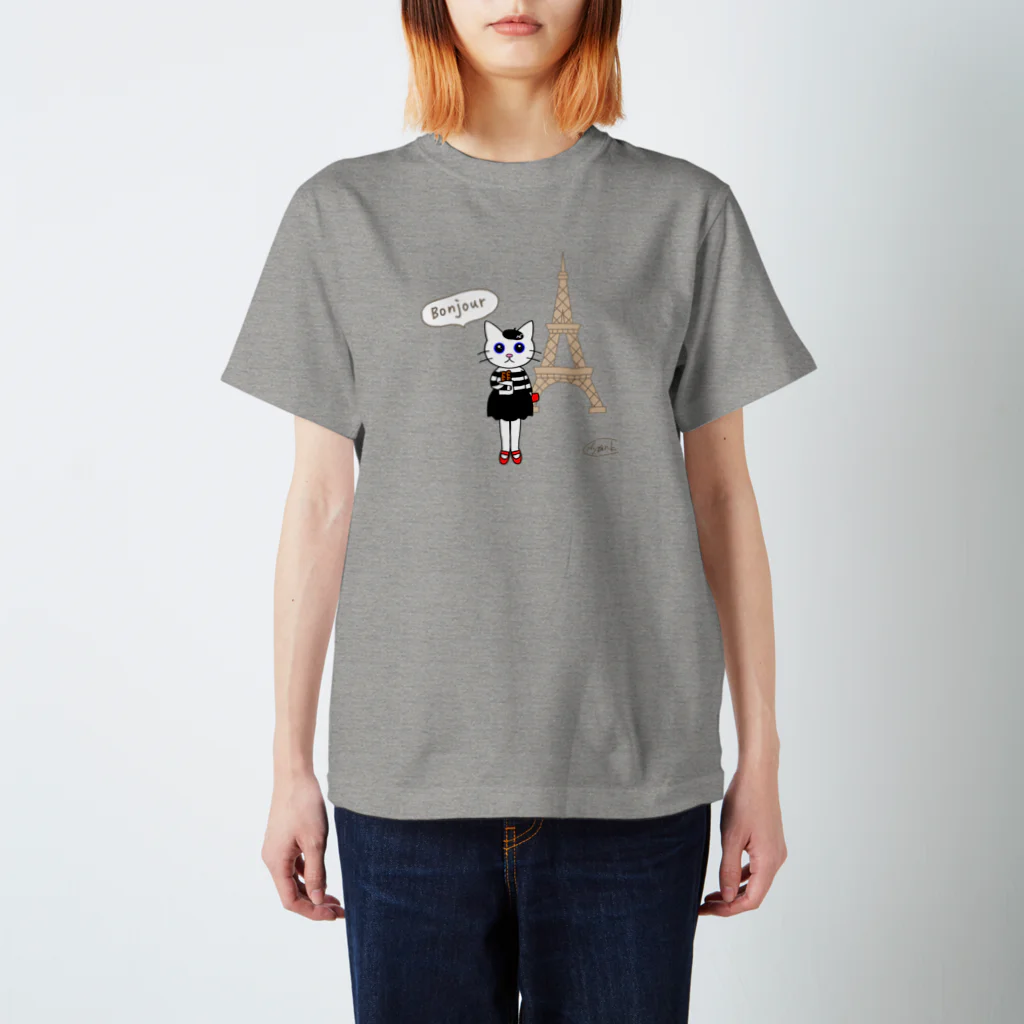 (C)にゃんくしー雑貨店のにゃんくしー inフランス Regular Fit T-Shirt