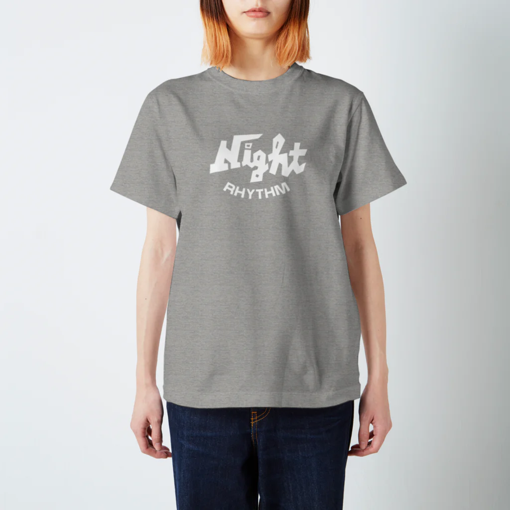 Night Rhythm @渋谷OTOのNight Rhythm WHITE LOGO Series スタンダードTシャツ