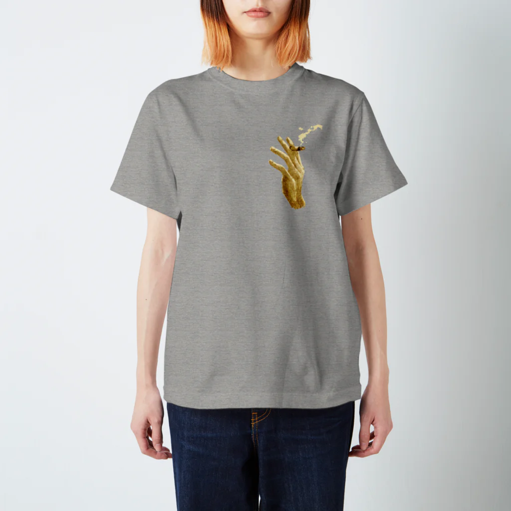 ﾏｽｸﾒﾛﾝ_夜来のcigarette hand Regular Fit T-Shirt