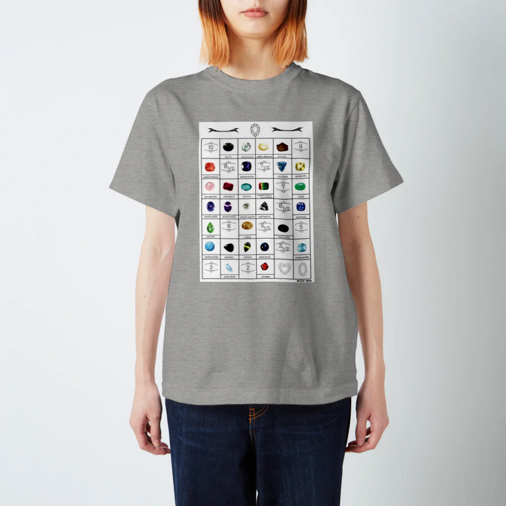 atLie-annoの宝石の硬度表 Regular Fit T-Shirt