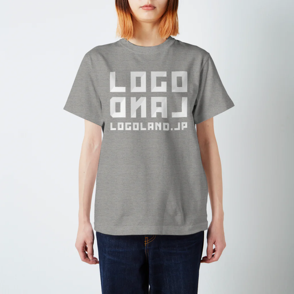 AEDIのLogoLand White Logoland.jp Logo V2（ロゴランド ホワイト logoland.jp ロゴ V2 ） Regular Fit T-Shirt