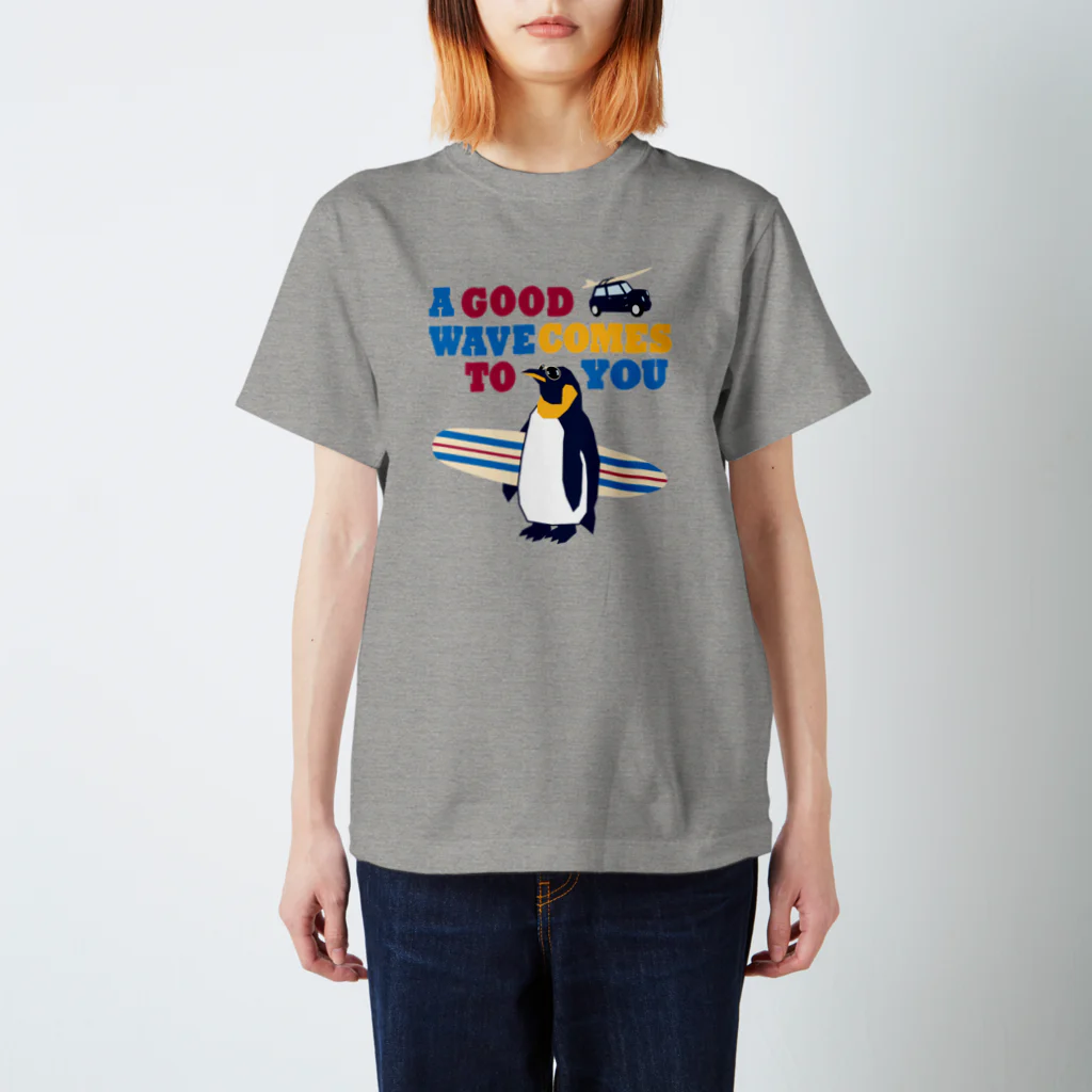 キッズモード某のペンギンサーファー スタンダードTシャツ