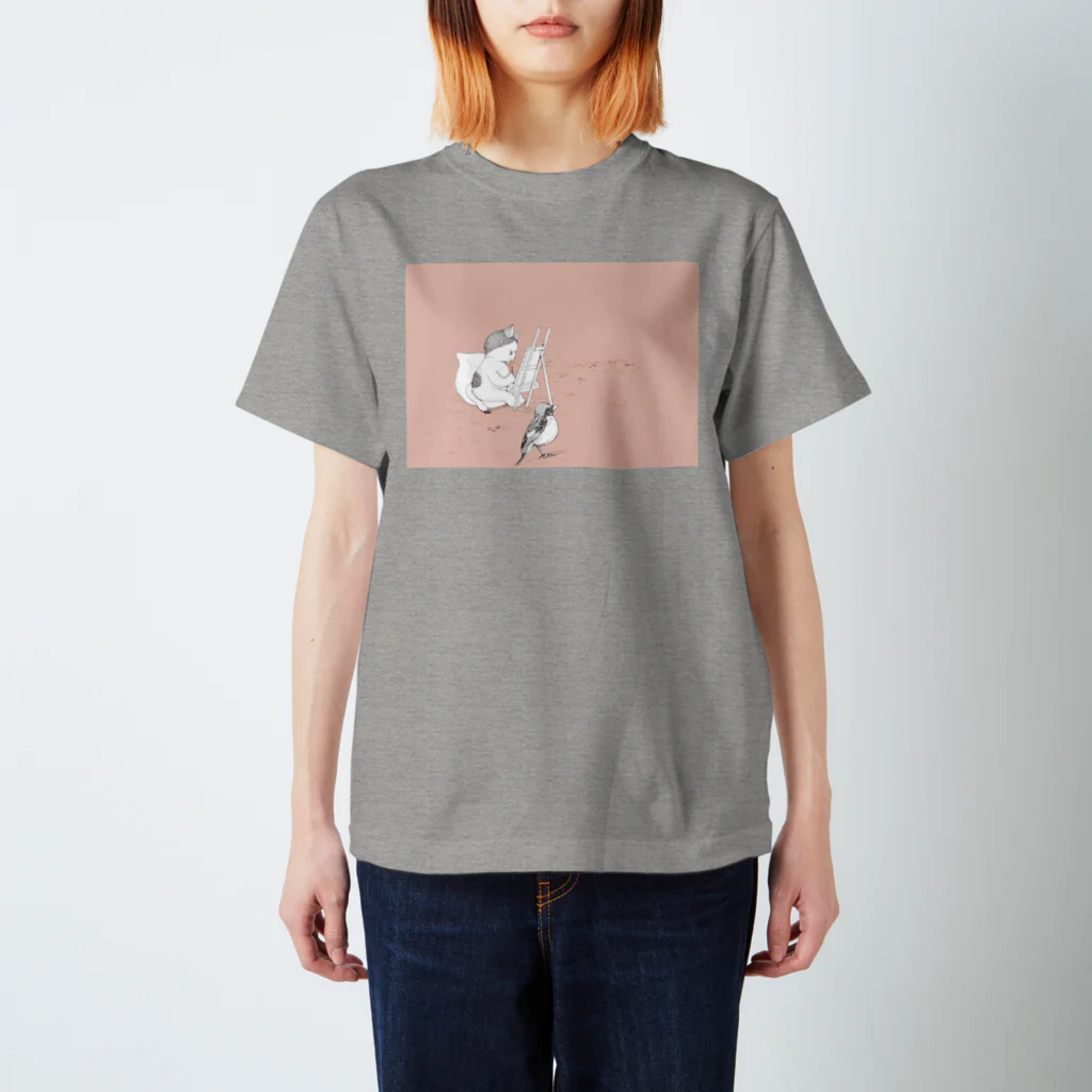 fukuの猫と鳥　02 Regular Fit T-Shirt