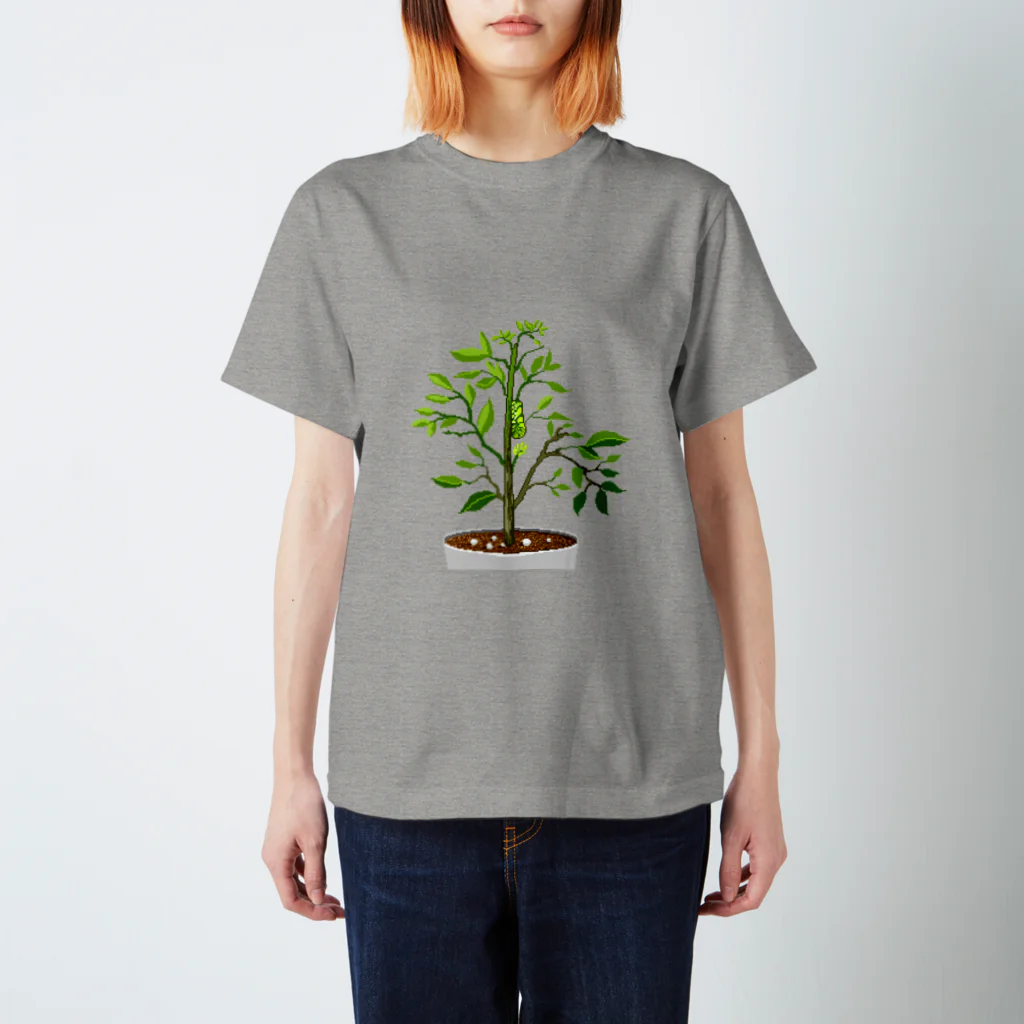 potato_barrelのドット絵みかんとナミアゲハ Regular Fit T-Shirt