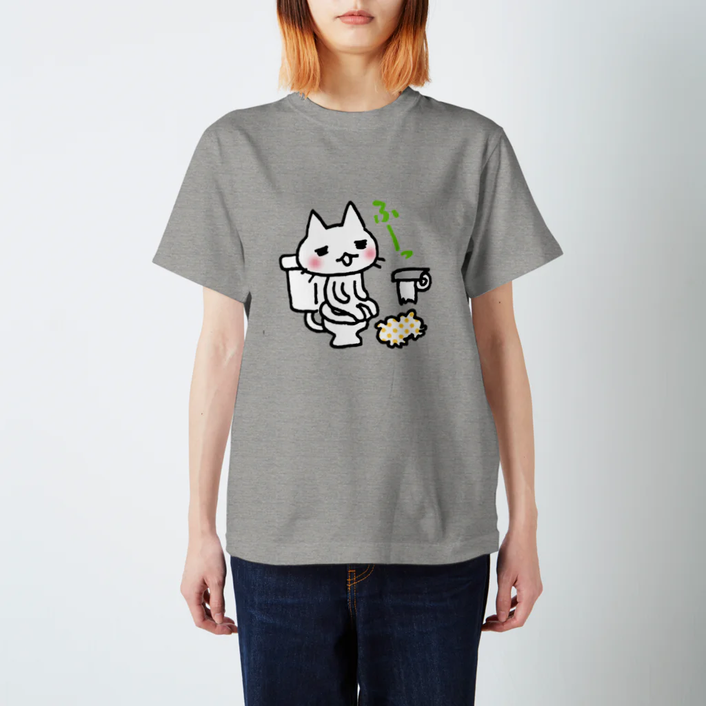 meganeokaのトイレなネコ スタンダードTシャツ