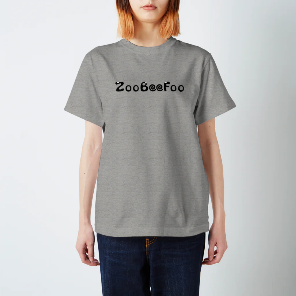 ZooBeeFooのZooBeeFoo黒ロゴ スタンダードTシャツ