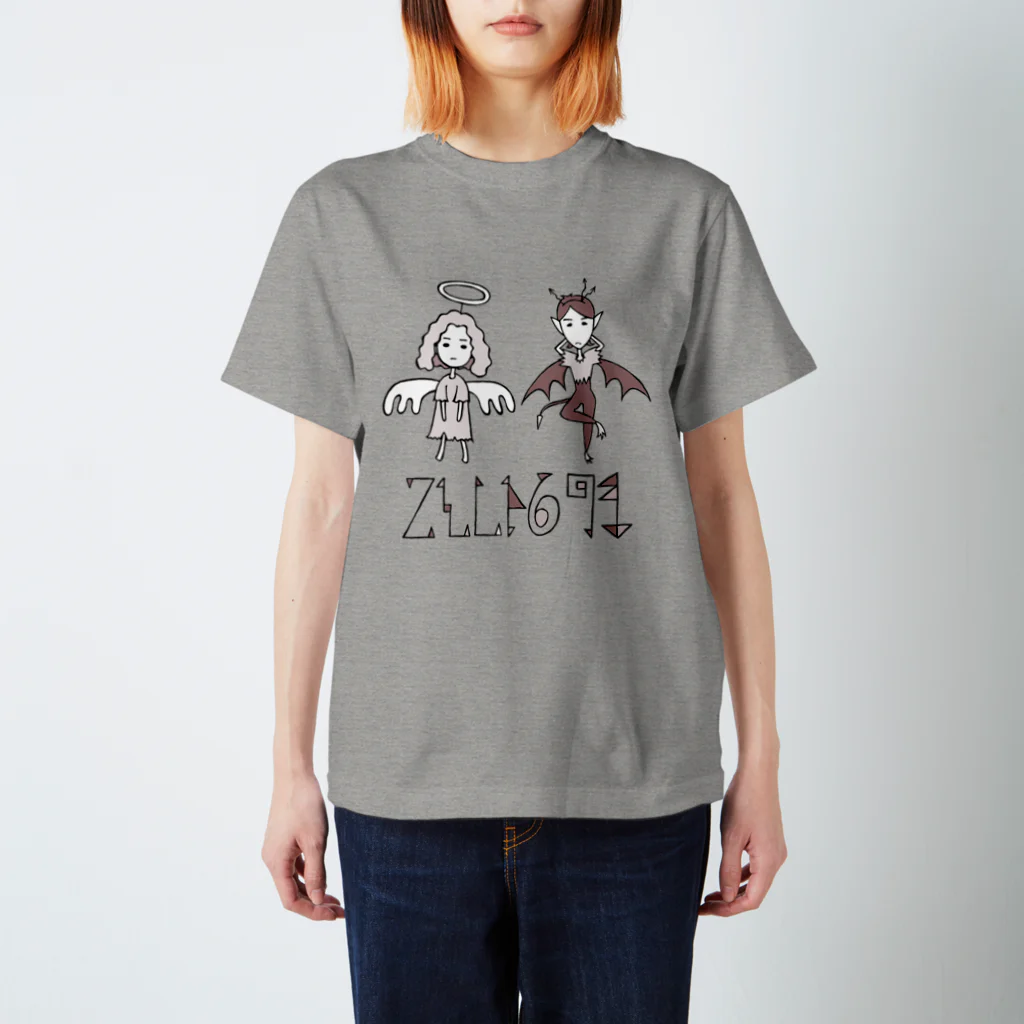 OMENYAの天使さんと悪魔さん(ロゴ入り①) Regular Fit T-Shirt