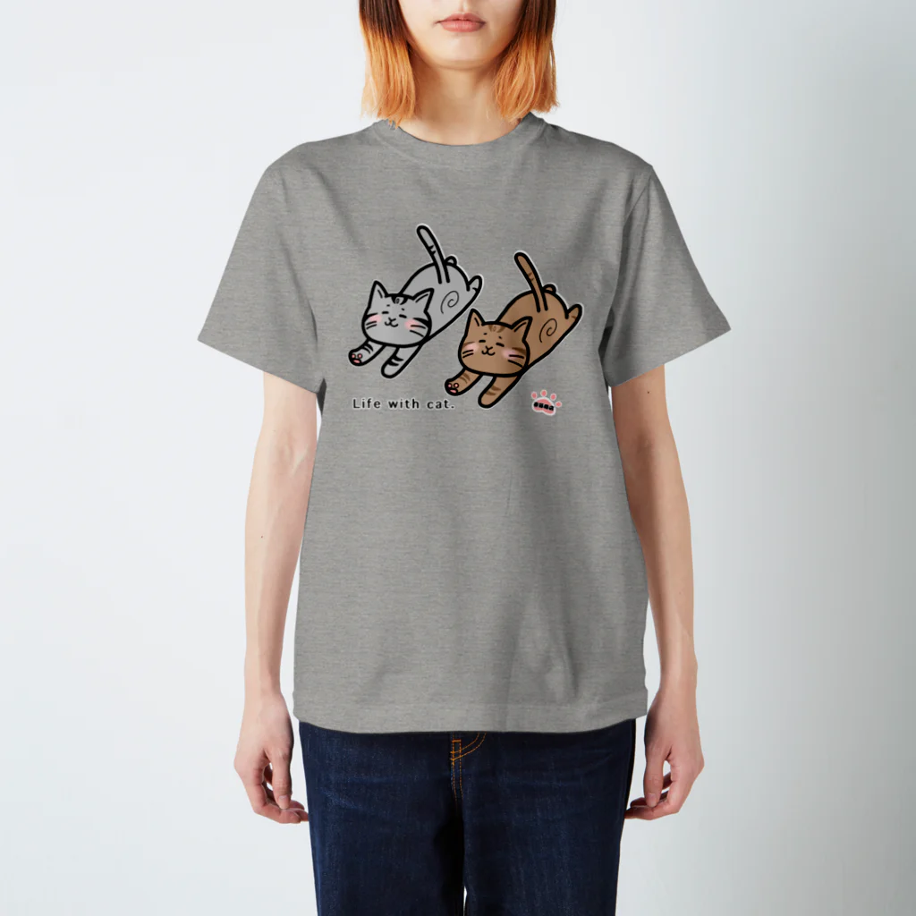 夜猫商店のアメショ欲張りセットT スタンダードTシャツ