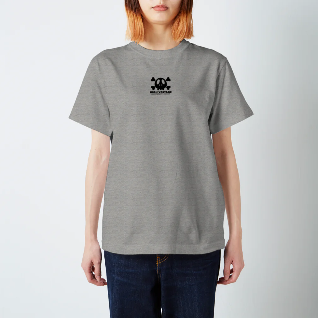 highvoltagewearsの KANJI BACK-PRINT BK Regular Fit T-Shirt