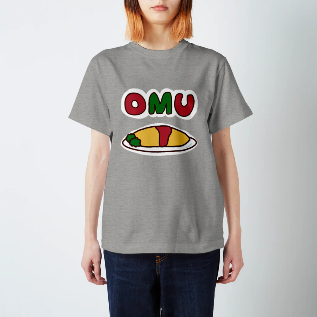 旻天堂(旧 ゆうれい星)のOMU OMU (余白有りVer.) スタンダードTシャツ