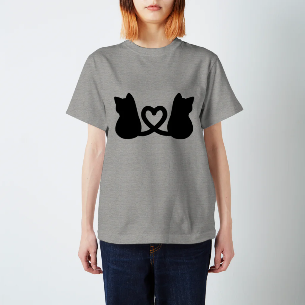 かわいいもののおみせ　いそぎんちゃくのしっぽハート猫 スタンダードTシャツ