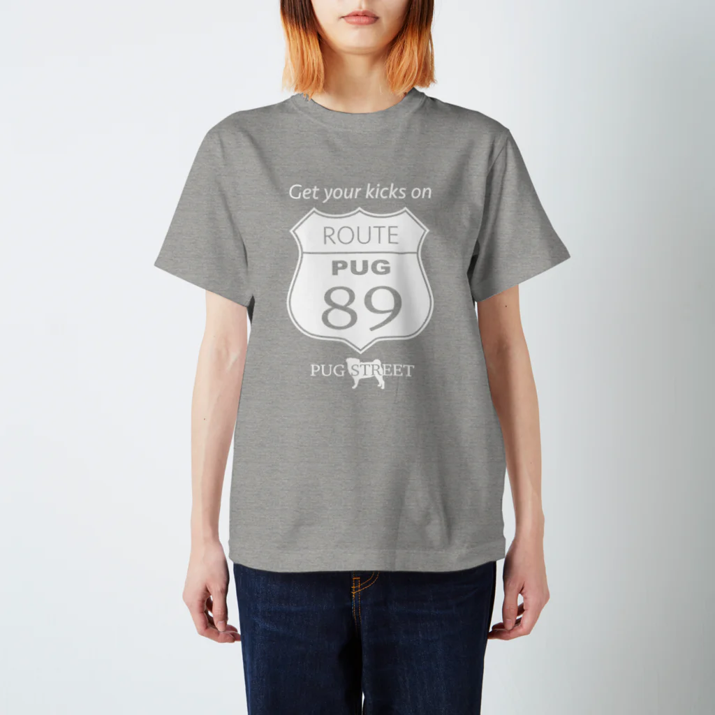 BUHITOLIFEのROUTE89(PUG) スタンダードTシャツ