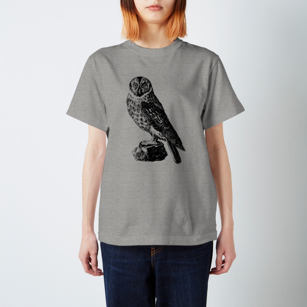 古書　天牛書店のフクロウ＜アンティーク・プリント＞ Regular Fit T-Shirt