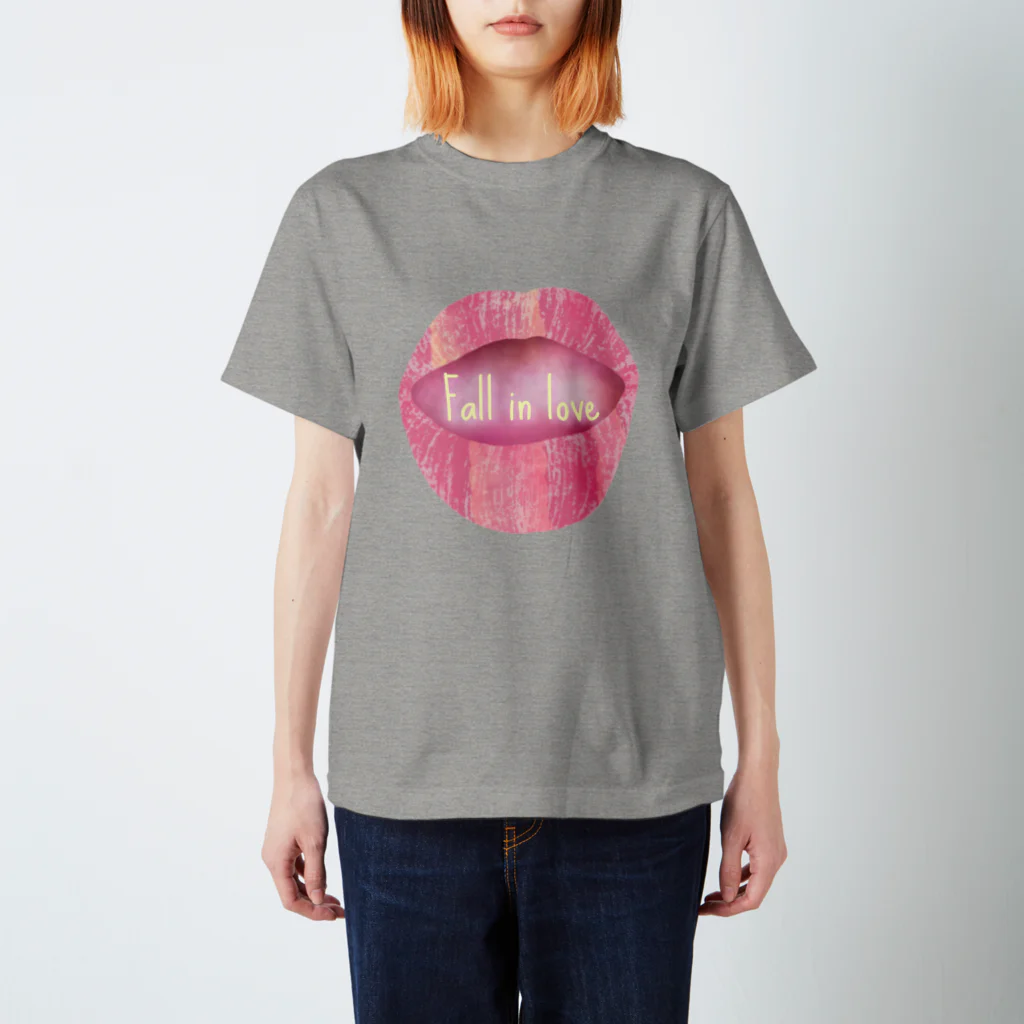 ぽんぽこあんぽんたんのLips💋 foll in love スタンダードTシャツ