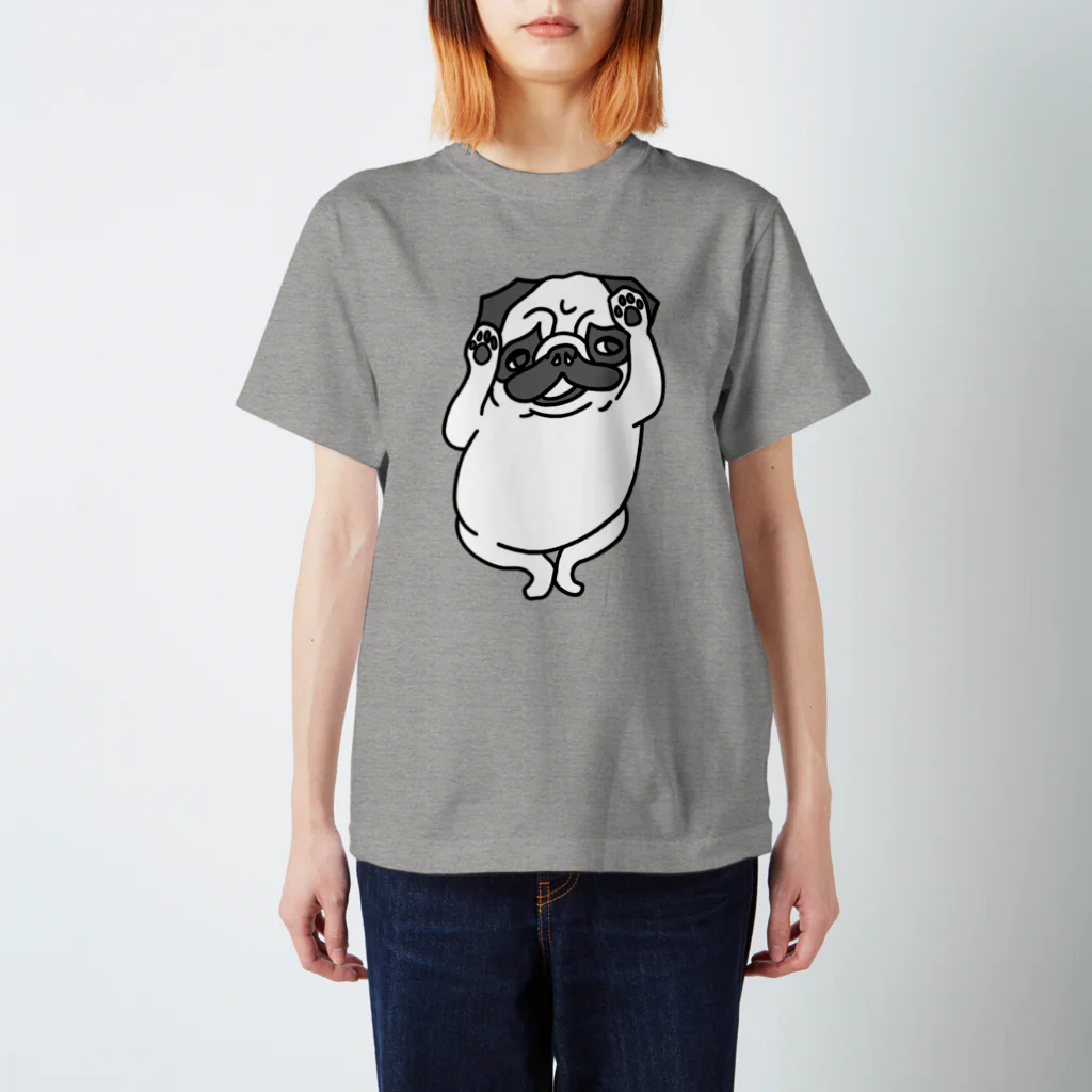 パグのお店＠nishibiworks&PUGSのうきうきパグちゃん Regular Fit T-Shirt