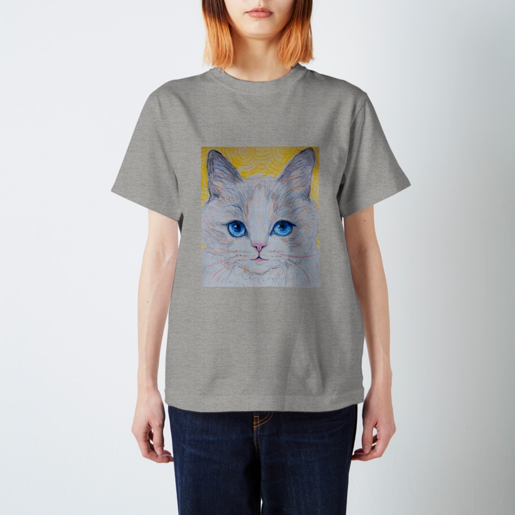 harupink🌸ペット似顔絵illustの色えんぴつラグドール Regular Fit T-Shirt