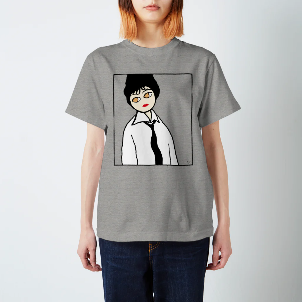 auaの黒いネクタイをした女 スタンダードTシャツ