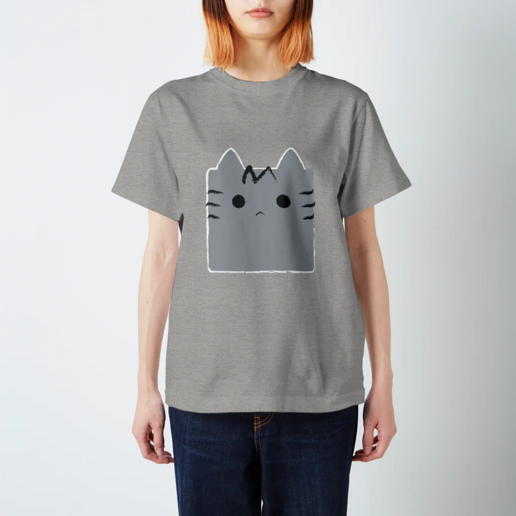 しましまねこ屋のさばねこ角形（顔Ver.） スタンダードTシャツ