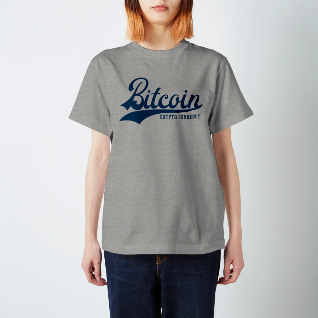 TROPiCALViBESのbitcoin #2 navy font Regular Fit T-Shirt