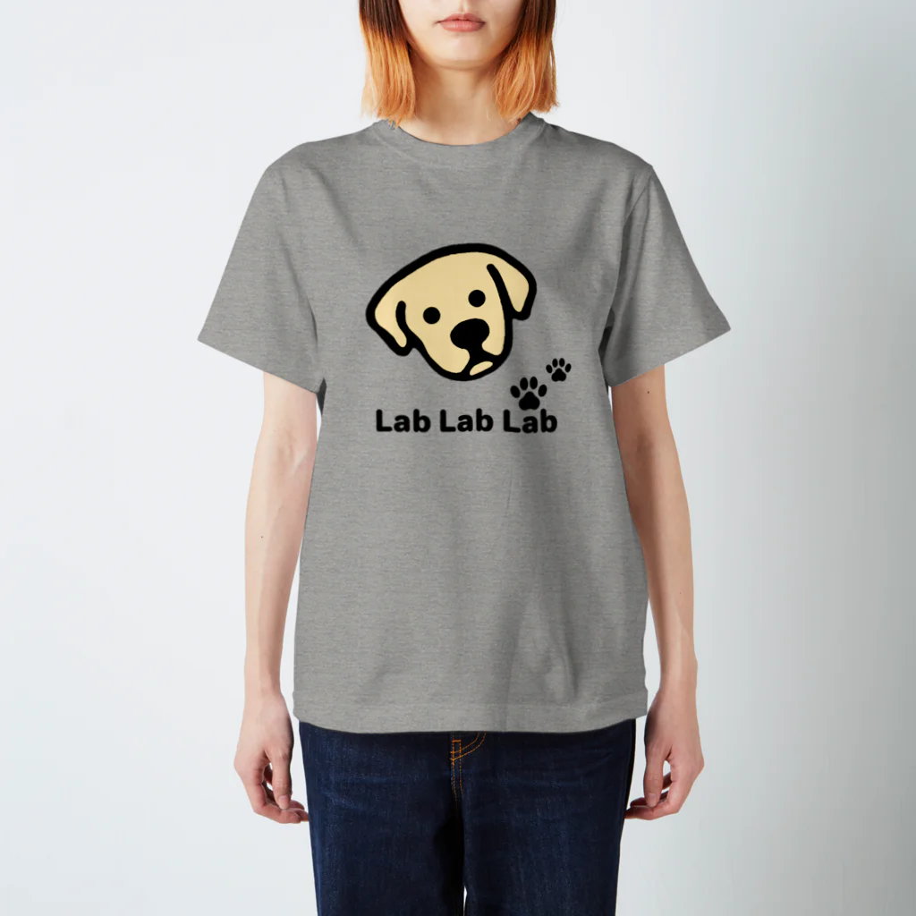 Lab Lab Lab ♡きゅん♡なラブラドールのラブラドールTシャツ（イエローラブ） スタンダードTシャツ