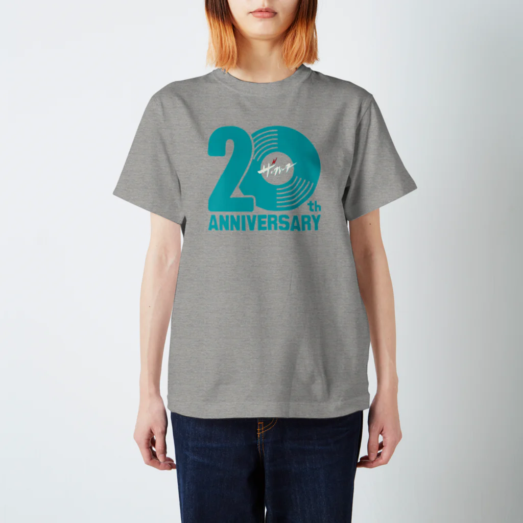 ザ・クレーター オフィシャルグッズの20th ロゴT／グリーン×ミックスグレー Regular Fit T-Shirt